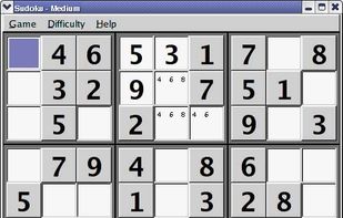 Sudoku (FLTK) screenshot 1
