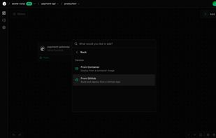 Create container from GitHub