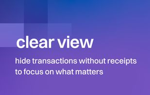 You can hide transactions (personal transactions, etc) that don't have a file attached to keep a clear overview of your admin.