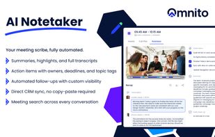 Notetaker - joins any call, captures recordings, summaries, and action items automatically