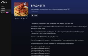 Suno AI screenshot 2