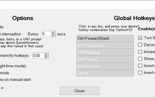 "More Options" Window