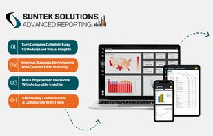 Suntek Reporting enables businesses to unlock their full potential by utilizing comprehensive business management and reporting features. 