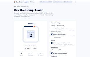Box Breathing Timer