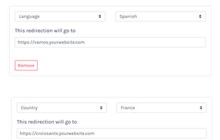 Depending on where your user is located, split your traffic link across several pages.
