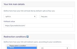 Build your link in a few click and get ready to split traffic across urls!