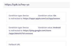Split your traffic across devices - if your user is on a Android or a iOS device on mobile!