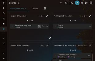 Customizable boards (Kanban, Eisenhower Matrix, etc.)