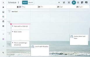 Scheduel Page with some tasks