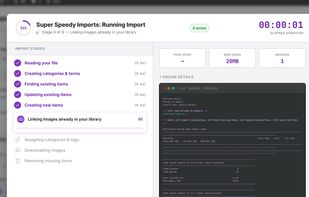 Monitor progress as the bulk engine runs a large import.