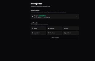 Plugged in LLM provider that you connected with on SuperClaw