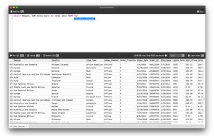 Autocomplete table and column names.