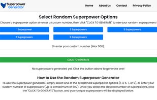 Random Superpower Generator