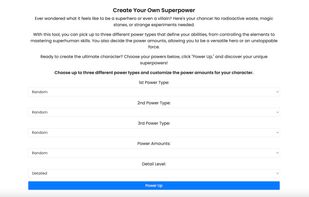 Custom Superpower Generator