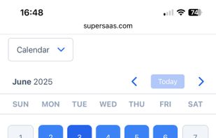 4. SuperSaaS - class or group schedule on mobile device