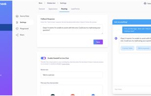 Custom fallback 'I don't know' response
