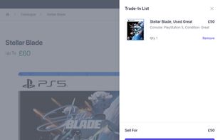 Once configured users can checkout their trade-in lists