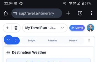 Travel plan content
