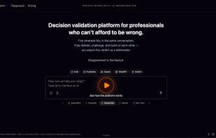 Suprmind Homepage with live demo of chat threads 