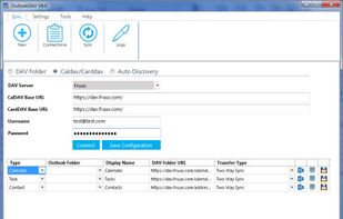 OutlookDAV screenshot 1