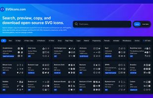 Search and browse open-source SVG icon sets
