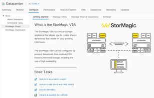 StorMagic SvSAN also has a dedicated plugin for VMware vCenter.