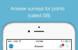Answer surveys for points (called SB)