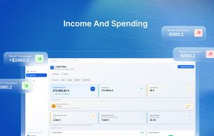 Income and spending overview with categorized transactions