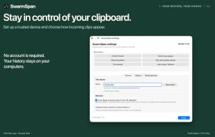 Settings and trusted-computer pairing in the Mac App Store edition.