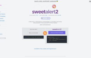 sweetAlert2 screenshot 1