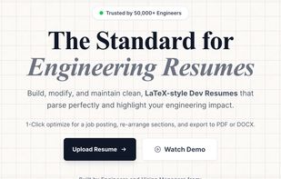 SWEResume screenshot 1