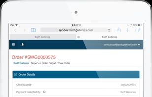 Sell or check your sales stats from your tablet or phone.