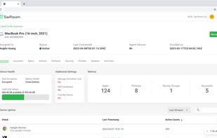 Device management - Employee activity logs to get a sense of what apps they’re using