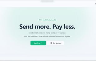 SwiftSend is an Email Infrastructure OS for startups, SaaS companies, and growing businesses that want to reduce email costs without sacrificing simplicity. Start with SwiftSend Cloud, then seamlessly migrate to your own AWS SES infrastructure as you scale. Manage contacts, run campaigns, create emails with AI, and own your sending stack from one platform.