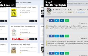 Access kindle highlights