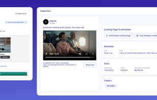 Swipe ads with one click 