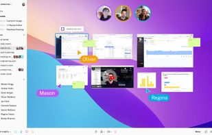 Set up dedicated virtual conference rooms for recurring meetings and projects. Each room has a huge web-based canvas for apps, websites, videos, PDFs, images, and more!