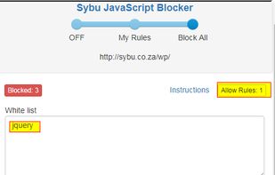 Sybu JavaScript Blocker screenshot 3