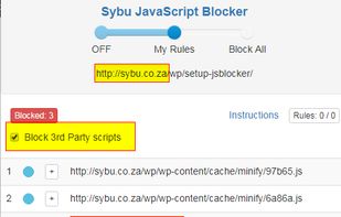 Sybu JavaScript Blocker screenshot 2