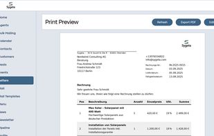 Generate bills, invoices, lettters, delivery notes