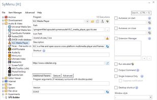 SyMenu item manager. Configure your menu