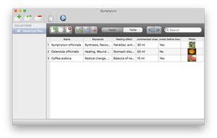 Symphytum screenshot 1