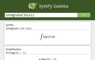 SymPy Gamma screenshot 1