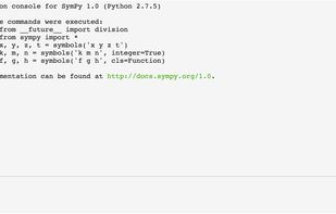 SymPy screenshot 1
