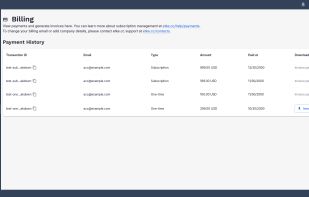 Billing page (light)