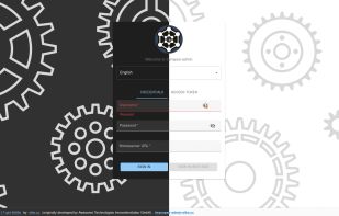 Login form featuring dark and light modes