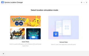 syncios location changer main interface
