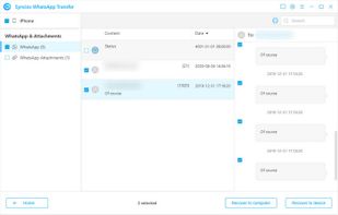 Syncios WhatsApp Transfer screenshot 1