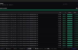 Multi-threaded batch uploads and downloads with real-time transfer speed monitoring, retry handlers, and progress indicators.