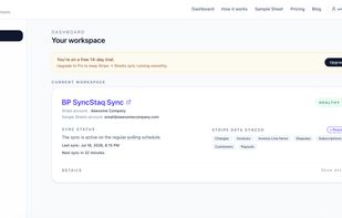 SyncStaq Dashboard